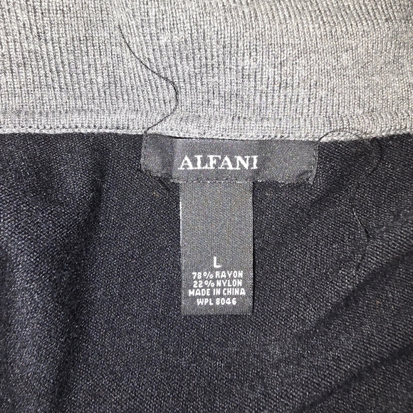 ALFANI Women Soft Warm turtleneck long sleeve sweater Size LArge Black - Gray - Picture 6 of 8